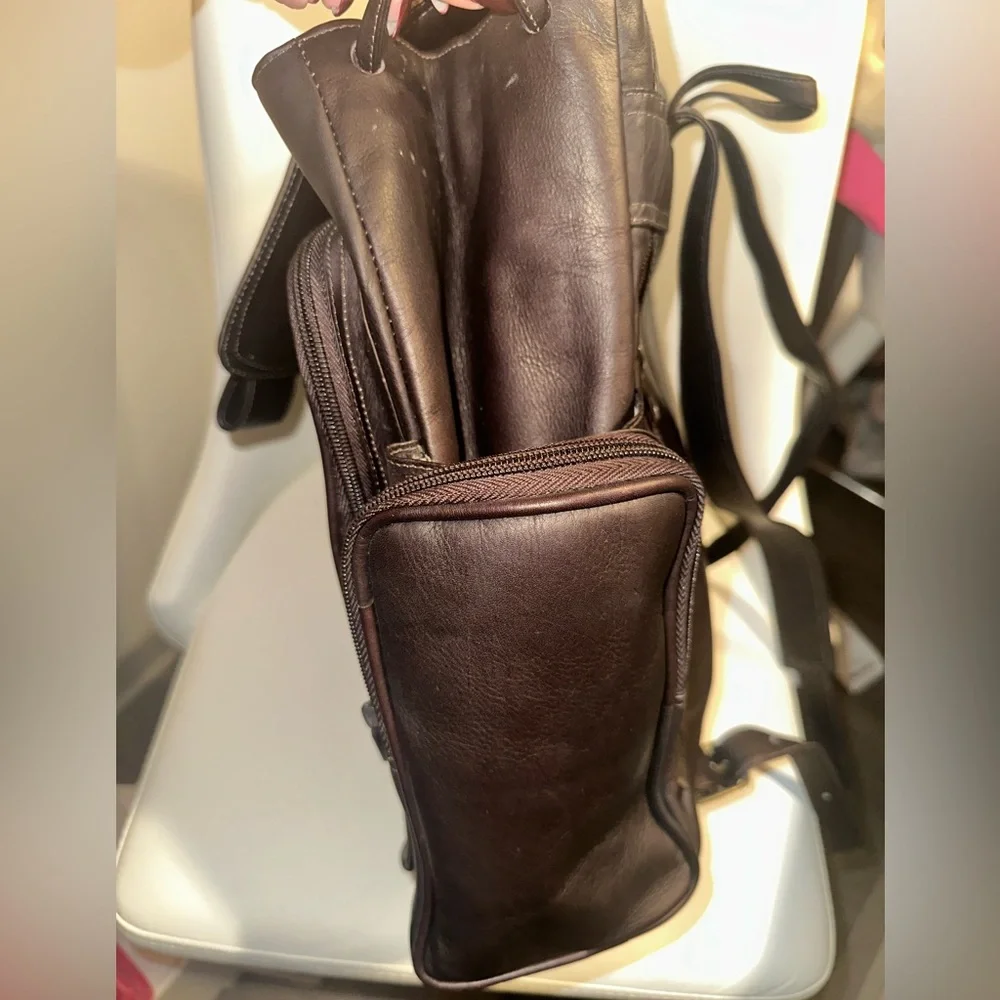 Ecuadorian Brown Leather Men's Backpack